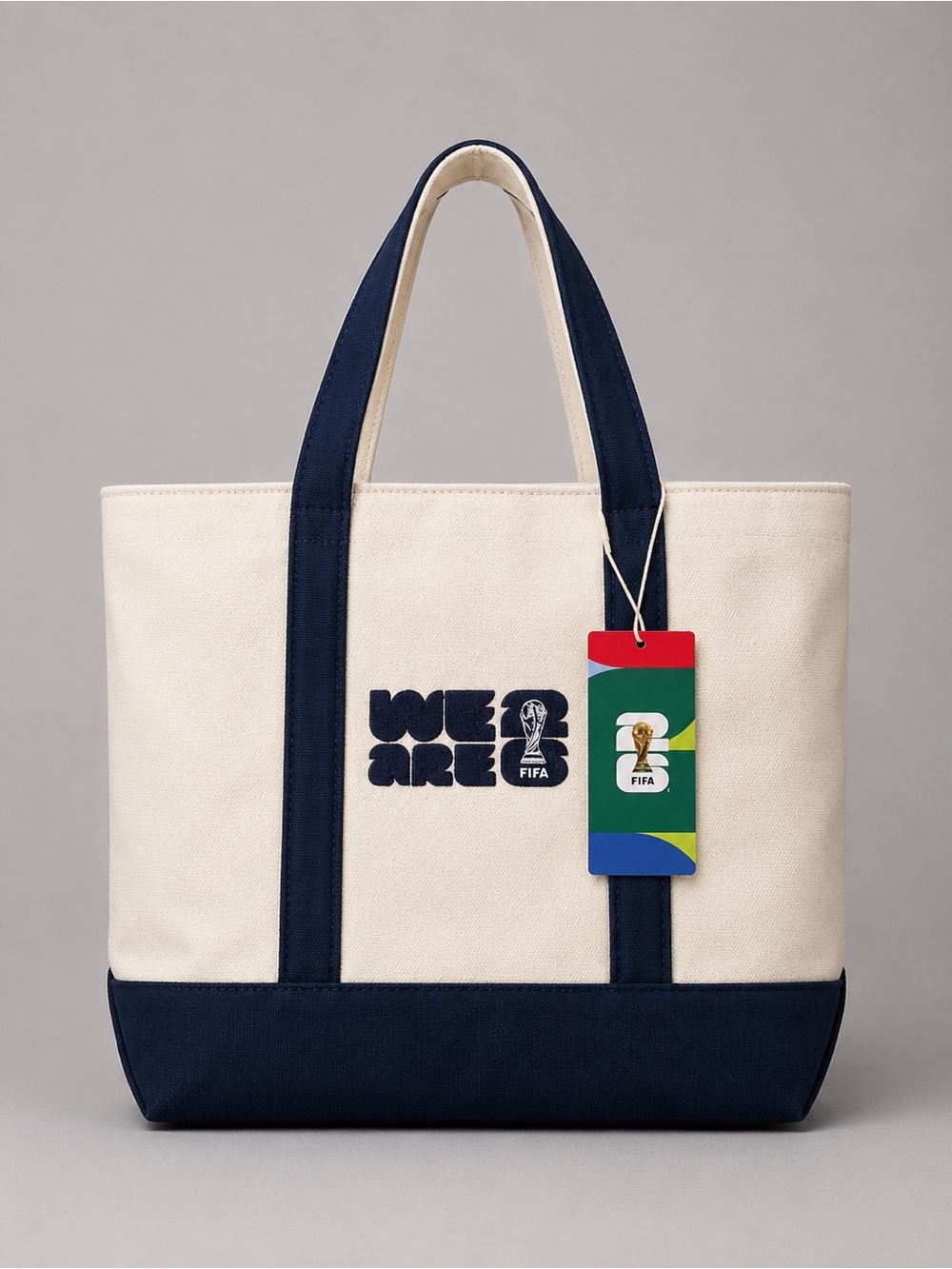 NWT FIFA World Cup We Are ‘26 Canvas Tote Navy Blue OS